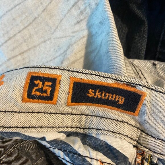 Rock Revival Maple Skinny Women Size 25 Light Wash Distressed Ripped Pockets - Picture 4 of 16